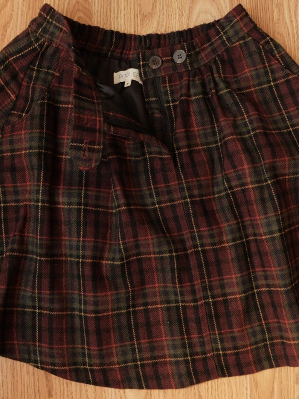Wool Plaid Skirt